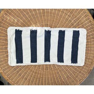 NEW Serena & Lily Perennials Harbor Stripe Pillow Cover (14”x30”)-Navy Blue